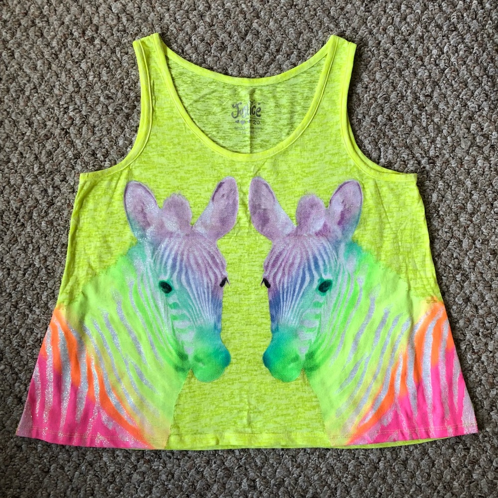 🤑3/$12🤑 🌈 🦓💞RAINBOW ZEBRA SWING TANK💞🦓🌈
